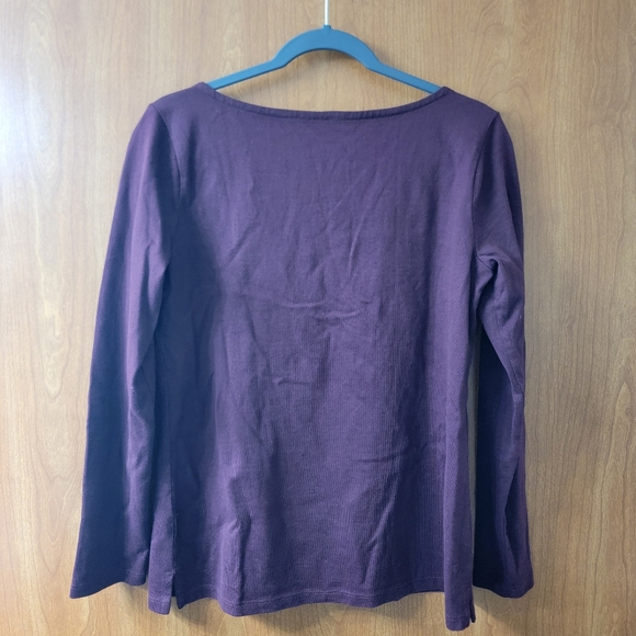 Talbots Authentic Tee Equestrian Club Dark Burgundy/Gold Size Small - Picture 3 of 8